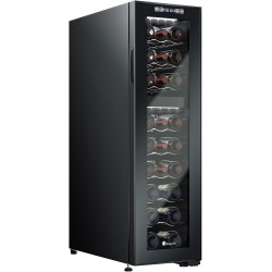 KingChii 24 Bottle Wine Cooler Refrigerator Dual Zone Wine Fridge - Intelligent Digital Control, Low Noise Professional Compressor, Freestanding for Home, Office, or Kitchen