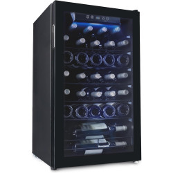 Honeywell 34 Bottle Compressor Wine Cooler Refrigerator, Large Freestanding Wine Cellar For Red, White, Champagne or Sparkling Wine, Digital Temperature Control, Stainless Steel