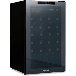 Newair 51 Bottle Wine Cooler Refrigerator | Shadow Series | Freestanding Mirrored Wine and Beverage Fridge with Double-Layer Tempered Glass Door & Compressor Cooling For Reds, Whites, & Sparkling Wine