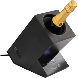MegaChef Wine Chiller Electric, Single Bottle, Black, 25oz