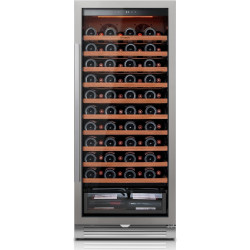 Ca'Lefort 24 Inch Wine Fridge, 90 Bottle Wine Cooler Refrigerator, 40-65°F Fridge with Glass Door, 3 LED Built-in/Freestanding Fridge for Bar/Kitchen/Resterant (Right-Hinged)