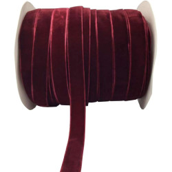 10 Yards Burgundy Velvet Ribbon Spool (Wine, 5/8")