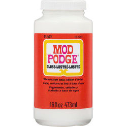 Mod Podge Gloss Sealer, Glue & Finish: All-in-One Craft Solution- Quick Dry, Easy Clean, for Wood, Paper, Fabric & More. Non-Toxic - Craft with Confidence, Made in USA, 16 oz., Pack of 1