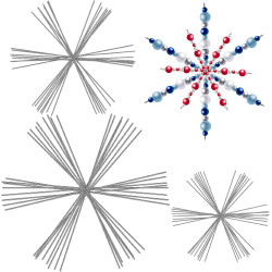 Hotop Snowflake Wire Personalized Metal Christmas Snowflake Wire for DIY Bead Ribbon Charms Party Decorations Fun Beading Project(48 Pcs,3.5/4.5/6 Inch)