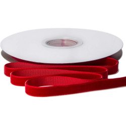 Ribbli Polyester Red Velvet Ribbon,3/8 Inch,10-Yard Spool,Use for Choker,Gift Wrapping,Floral Bouquets, Boutonnieres