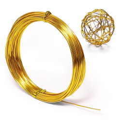 Aluminum Craft Wire, 33 Feet Bendable for Jewelry Making, Sculpting, Floral, Wreath, Crafting, Wire Wrapping, Beading Wire, Christmas Ornaments (Gold, 18 Gauge)