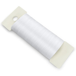 White Floral Wire, 38 Yards 114 Ft 22 Gauge Metal Wire for Crafts, Flexible Wreath Wire Flower Wire, Thin Craft Wire for Ornaments Ribbon Making DIY