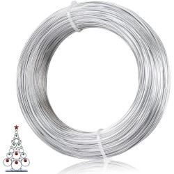 18 Gauge Aluminum Craft Wire, 1mm 164ft, Silvery Bendable Metal Wire for Sculpting, Doll Armature, Flexible, Suitable for Various DIY Crafts, Jewelry Making