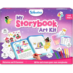 Skillmatics Storybook Art Kit - Create Fairytale Stories, DIY Craft & Writing Kit with 300+ Stickers, Scrapbooking & Journal Activity, Christmas Gifts for Kids Ages 5, 6, 7, 8, 9, 10