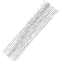 100 Pcs Floral Wire, 26 Gauge White Florist Wire - 14 Inch for Crafts, Bouquet Stem Wrapping, Wreath Making, Flower Arrangement Supplies
