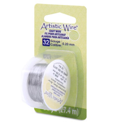 Artistic Wire, 32 Gauge Stainless Steel Craft Wire, 30 yd
