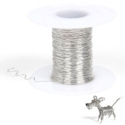 28 Gauge (0.01'') 304 Stainless Steel Craft Wire for Jewelry Making, 165 feet Dead Soft Stainless Steel Bailing Wire Snare Wire for Craft and Jewelry Making, Round Selection