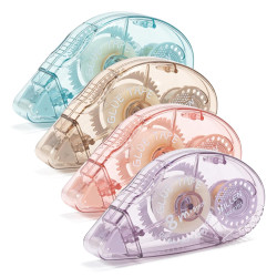 4 Pack Double Sided Tape Roller, Scrapbook Supplies, Glue Tape Roller for Crafts, Double-Sided Adhesive Tape Runner for scrapbooking, School Office Journaling Supplies (0.31 inch X 26.25 feet)