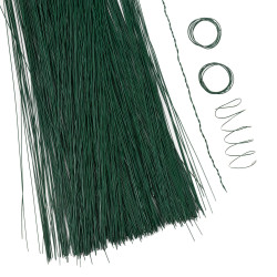 Royal Imports Bulk Green Cut Paddle Wire, 12" Stems, 24 Gauge, 400 pcs for Floral Arrangements, Florist Supplies, Jewelry, Gift, Crafts, Wreath Making, Flower Garland, Plant Garden Ties, Bouquet Wrap