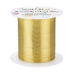BENECREAT 22 Gauge 164FT Tarnish Resistant Gold Wire Jewelry Beading Wire for Beading Wrapping and Other Jewelry Craft Making