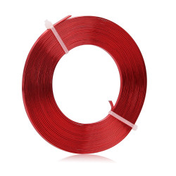 Flat Aluminum Wire - 3 x 1mm - 16.4 Feet Wide Flat Jewelry Craft Wire for Bezel, Sculpting, Armature, Jewelry Making - Red
