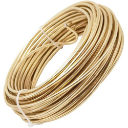 INSPIRELLE 9 Gauge 42 Feet KC Gold Aluminum Craft Wire Bendable Metal Wire for Jewelry Craft Making