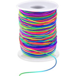 1mm Stretchy Bracelet String, Sturdy Rainbow Elastic String Elastic Cord for Jewelry Making, Necklaces, Beading and Crafts