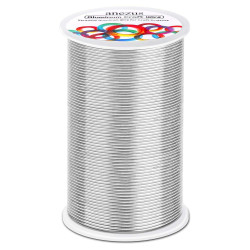 Anezus Bendable Craft Metal Wire - 540 Feet, 18 Gauge Flexible Beading Wire for Wreath Making, Jewelry Making, Floral (Silver, 1mm)