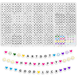 ARTDOT 1400 PCS Letter Beads for Jewelry Making Kit, 28 Styles Alphabet Beads for Friendship Bracelets Assorted Preppy Beads with Storage Case