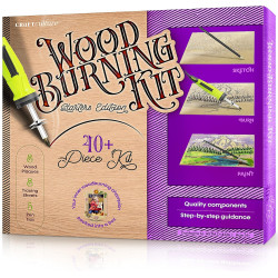 Craft Culture Beginners Wood Burning Kit for Kids, Teenage Boys & Girls - Christmas Gifts for Boy & Girl - Craft Projects Birthday Gift Idea for Children Teen Woodburning DIY Hobby Kits Art Activities