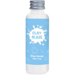 100ml Air Dry Clay Glaze, Air Dry Clay Varnish Can Not Only Used to Prevent Clay Cracking, Scratches, and Wear, It Can Also Having a Gloss Glaze Effect (Gloss)