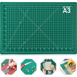 anezus Self Healing Sewing Mat, 12inch x 18inch Rotary Cutting Mat Double Sided 5-Ply Craft Cutting Board for Sewing Crafts Hobby Fabric Precision Scrapbooking Project