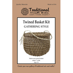 Traditional Craft Kits Twined Basket Weaving Kit (Gathering Style) - Weave Kit for Kids and Adults Complete with Basket Weaving Supplies and Instructional Booklets