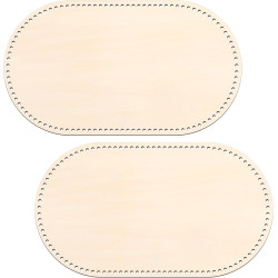 Vercraft 1 Pc Moses Basket Wood Bottom 27.56 x 15.75 inches/ 70 x 40 cm Oval Natural Wood Base Shaper for DIY Crochet or Knitting Weaving Crafts Home Decoration (Base Only) Hole: 1cm
