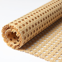 Storystore Rattan Webbing Roll, 16 x 80 Inch Woven Open Rattan Mesh PE Cane Webbing for DIY Home Decor Projects, Synthetic Rattan for Furniture, Chair, Cabinet, Ceiling, Bed, Door