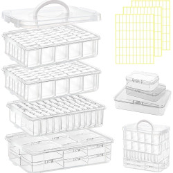 131pcs Bead Storage Container,4Tier-Bead Organizer Boxes And Craft Storage Boxes, Storage Stackable portable box,DIY Jewelry Craft Nails, Bracelets, Jewelry, Diamonds, Pens, (4Tier)