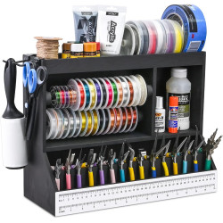 Ikee Design Jewelry and Craft Working Table Bench with measurement, organizes Tools, Wire, and Glue, maintaining all your jewelry or beads-making accessories, Color: Black