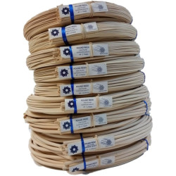 1 Pound Coil of Round Reed for Basket & Wicker Weaving, Natural Color, Choose One Size, #2,3,4,5,6,7,8,9,10 (#2)