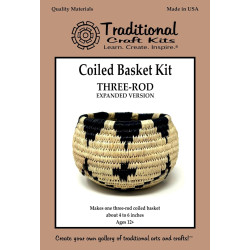 Coiled Basket Weaving Kit (Three-Rod, Expanded Version) - Weave Kit for Kids and Adults Complete with Basket Weaving Supplies and Instructional Booklets