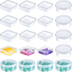 Taiyin 20 Pcs Clear Board Game Tokens Storage Containers Trays Clear Plastic Beads Storage Containers Box Assorted Sizes Storage Boxes Game Components with Lids Pieces, Dice, Tokens, Beads