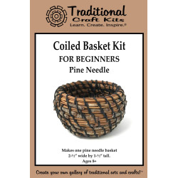Traditional Craft Kits Coiled Basket Weaving Kit for Beginners (Pine Needle) - Weave Kit for Kids and Adults Complete with Basket Weaving Supplies and Instructional Booklets