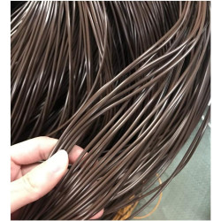 295ft/90m 2.5mm Round Synthetic Rattan Coffee Color, Plastic Wicker Repair Kit, Wicker Basket DIY Weaving Material