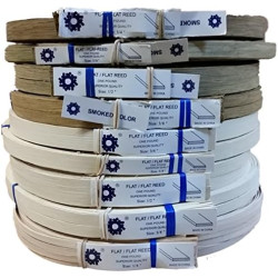 1 Pound Coil of Flat Reed for Basket & Seat Weaving, Natural or Smoked Color, Any Width, 1/4" 3/8" 1/2" 5/8" 3/4" (1/4'' Wide, Natural)