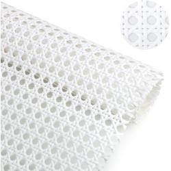 16" x 72" Plastic Cane Webbing, 6 Feet Cane Webbing Roll for Caning Project, White Cane Webbing, Rattan Webbing, Caning Material for Chairs, Cabinet, Dresser, Furniture