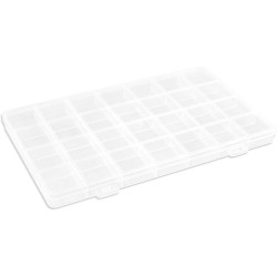 28 Grids Plastic Organizer Box with Dividers for Crafting, Storage Container for Beads & Charms & Accessories(2-Pack)