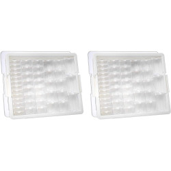 Elizabeth Ward 45 Piece Assorted Portable Diamond Painting Storage and Bead Organizer with 42 Variable Sized Containers, 2 Pack