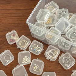 10PCS Clear Small Plastic Storage Containers, Storage Cases Mini Clear Bead Containers, Home Bedroom Accessory Box