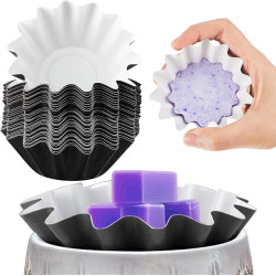 Boao Wax Melt Liners Reusable Leakproof for Any Wax Cubes Waxes Warmer Containers Cups for Scented Candle Plug in Warmers Electric Waxes Melters Burner(Black,50 Pieces)