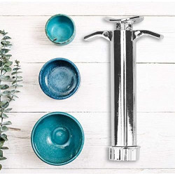 Stainless Steel Clay Extruder, Small Hand-held Set for Polymer Clay, Ceramic Clay, Cake Decorating