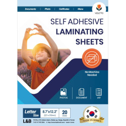 Self Stick Laminating Sheets 8.7 x 12.2 Inches, 4mil, Pack of 20, No Heat, No Machine, Peel and Stick Laminating Sheets, Self Adhesive Contact Paper, Self Sealing Clear Vinyl Stickers by VIOLLETO"