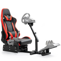 Anman G920 Racing Simulator Cockpit With Gaming Seat Fit for Logitech G25 G27 G920 G29, Thrustmaster Tx 458, T500 RS,PC, PS4 Adj