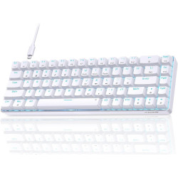TMKB T68SE Gaming Keyboard, 60% Mechanical Keyboard, LED Backlit Ultra-Compact 68 Keys Wired Mini Keyboard with Separate Arrow/C