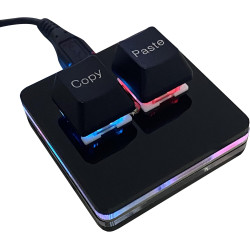 Copy and Paste 2-Key Keyboard SAYO OSU Keypad Hotswap One Handed Mechanical Gaming Keyboard Cherry Switch RGB Backlit Mini USB K