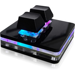 NONO OSU keypad 2-Key Red axis Gaming USB Keyboard,Hotswap Mechanical Keyboard,Mini Mechanica RGB keypad for macros and Rhythm G
