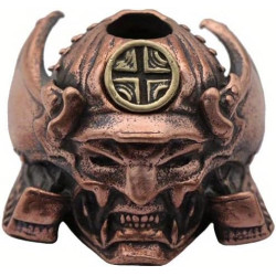 Japenese Samurai Helmet Brass Knife Beads EDC DIY Woven Bracelets Lanyard Pendants Accessories Outdoor Tool Hangings